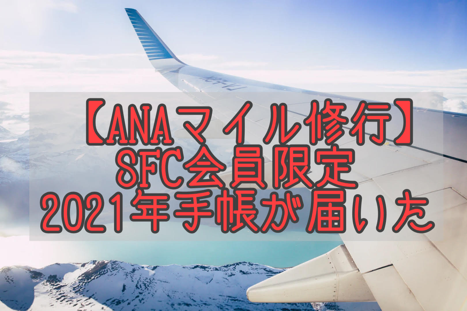 Anaマイル修行 Sfc会員限定 21年手帳が届いた のらねこブログ